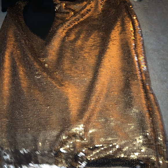 Imnyc shiny gold sequin pencil skirt medium - Picture 4 of 5